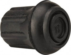 Made in USA - 5/8" ID, Rubber Crutch Tip - 1-5/16" Overall Height - Eagle Tool & Supply