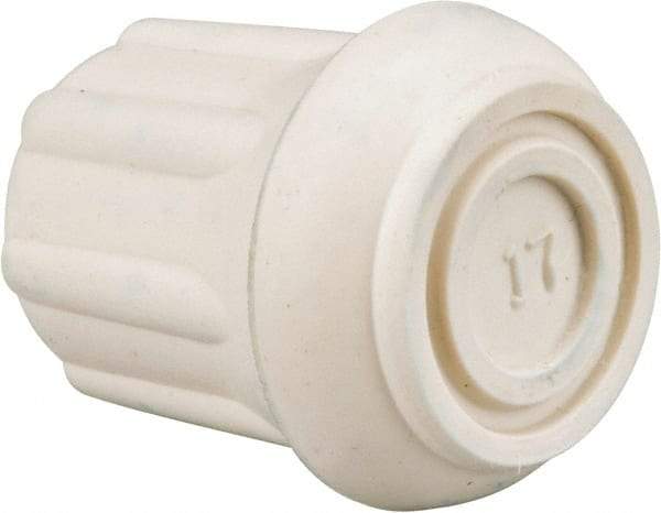 Made in USA - 5/8" ID, Rubber Crutch Tip - 1-5/16" Overall Height - Eagle Tool & Supply