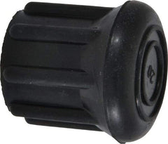 Made in USA - 1" ID, Rubber Crutch Tip - 1-19/32" Overall Height - Eagle Tool & Supply