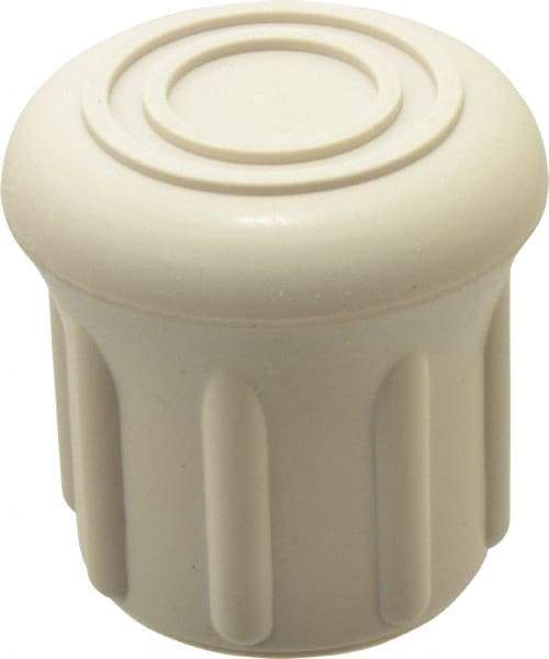 Made in USA - 1" ID, Rubber Crutch Tip - 1-19/32" Overall Height - Eagle Tool & Supply