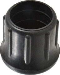 Made in USA - 1-1/4" ID, Rubber Crutch Tip - 1-3/4" Overall Height - Eagle Tool & Supply