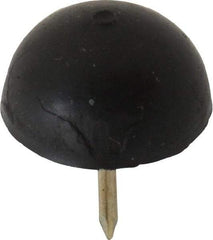 Made in USA - 11/16" High, Rubber Tack In Bumpers - Round Head, 1/2x5/16x3/8 Dimensions - Eagle Tool & Supply