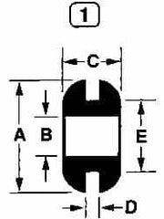 7/16″ OD, 3/16″ Overall Thickness Flexible Grommet Rubber, 1/32″ Slot Width