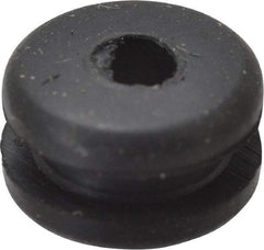 Made in USA - 11/32" OD, 3/16" Thick Flexible Grommet - Rubber, 1/4" Slot Diam x 1/16" Slot Width - Eagle Tool & Supply