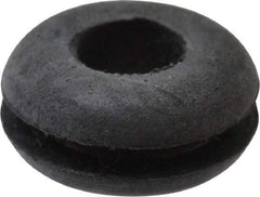 Made in USA - 7/16" OD, 7/32" Thick Flexible Grommet - Rubber, 5/16" Slot Diam x 1/16" Slot Width - Eagle Tool & Supply