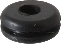 Made in USA - 1/2" OD, 7/32" Thick Flexible Grommet - Rubber, 3/8" Slot Diam x 1/16" Slot Width - Eagle Tool & Supply
