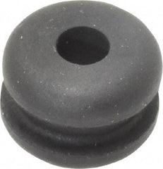 Made in USA - 9/16" OD, 3/8" Thick Flexible Grommet - Rubber, 7/16" Slot Diam x 1/8" Slot Width - Eagle Tool & Supply