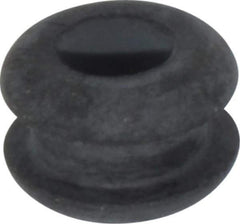 Made in USA - 7/16" OD, 9/32" Thick Flexible Grommet - Rubber, 5/16" Slot Diam x 1/8" Slot Width - Eagle Tool & Supply