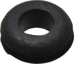 Made in USA - 7/16" OD, 3/16" Thick Flexible Grommet - Rubber, 5/16" Slot Diam x 1/16" Slot Width - Eagle Tool & Supply