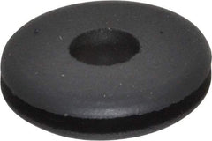 Made in USA - 3/4" OD, 11/64" Thick Flexible Grommet - Rubber, 9/16" Slot Diam x 1/16" Slot Width - Eagle Tool & Supply