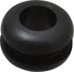 Made in USA - 19/32" OD, 3/8" Thick Flexible Grommet - Rubber, 7/16" Slot Diam x 1/8" Slot Width - Eagle Tool & Supply