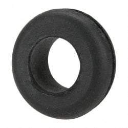 Made in USA - 5/8" OD, 7/32" Thick Flexible Grommet - Rubber, 7/16" Slot Diam x 1/32" Slot Width - Eagle Tool & Supply