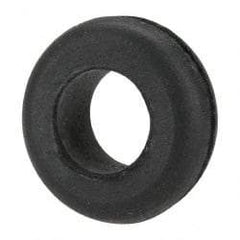 Made in USA - 5/8" OD, 7/32" Thick Flexible Grommet - Rubber, 7/16" Slot Diam x 1/32" Slot Width - Eagle Tool & Supply
