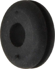 Made in USA - 7/8" OD, 5/16" Thick Flexible Grommet - Rubber, 5/8" Slot Diam x 1/16" Slot Width - Eagle Tool & Supply