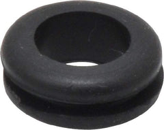 Made in USA - 5/8" OD, 1/4" Thick Flexible Grommet - Rubber, 1/2" Slot Diam x 1/16" Slot Width - Eagle Tool & Supply