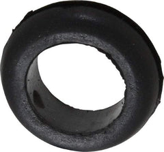 Made in USA - 13/16" OD, 9/32" Thick Flexible Grommet - Rubber, 5/8" Slot Diam x 1/16" Slot Width - Eagle Tool & Supply