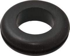 Made in USA - 1-1/8" OD, 5/16" Thick Flexible Grommet - Rubber, 7/8" Slot Diam x 1/16" Slot Width - Eagle Tool & Supply