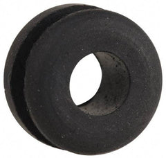 Made in USA - 9/16" OD, 5/16" Thick Flexible Grommet - Rubber, 3/8" Slot Diam x 1/8" Slot Width - Eagle Tool & Supply