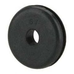 Made in USA - 3/4" OD, 3/16" Thick Grommet - Buna-N Rubber, 9/16" Slot Diam x 1/16" Slot Width - Eagle Tool & Supply