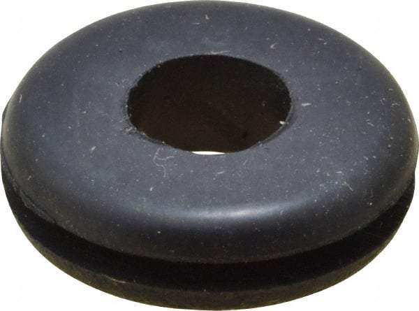 Made in USA - 5/8" OD, 3/16" Thick Grommet - Buna-N Rubber, 7/16" Slot Diam x 1/16" Slot Width - Eagle Tool & Supply