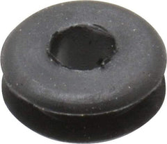 Made in USA - 5/8" OD, 1/4" Thick Grommet - Buna-N Rubber, 7/16" Slot Diam x 1/8" Slot Width - Eagle Tool & Supply