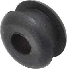 Made in USA - 13/16" OD, 1/2" Thick Grommet - Buna-N Rubber, 9/16" Slot Diam x 1/4" Slot Width - Eagle Tool & Supply
