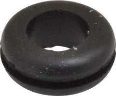 Made in USA - 11/16" OD, 9/32" Thick Grommet - Buna-N Rubber, 1/2" Slot Diam x 1/16" Slot Width - Eagle Tool & Supply