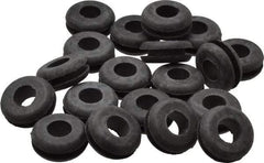 Made in USA - 7/8" OD, 3/8" Thick Grommet - Buna-N Rubber, 5/8" Slot Diam x 1/8" Slot Width - Eagle Tool & Supply