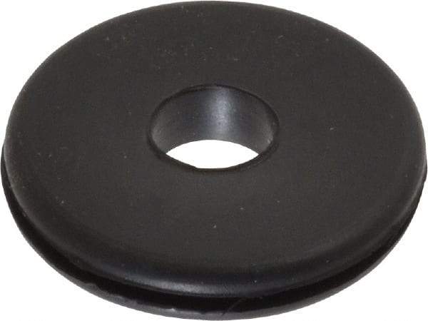 Made in USA - 1-1/4" OD, 1/4" Thick Grommet - Buna-N Rubber, 1" Slot Diam x 1/16" Slot Width - Eagle Tool & Supply