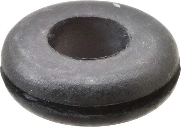 Made in USA - 15/16" OD, 5/16" Thick Grommet - Buna-N Rubber, 11/16" Slot Diam x 1/16" Slot Width - Eagle Tool & Supply