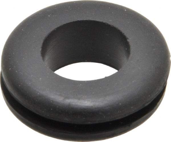 Made in USA - 1-1/4" OD, 7/16" Thick Grommet - Buna-N Rubber, 1" Slot Diam x 1/8" Slot Width - Eagle Tool & Supply