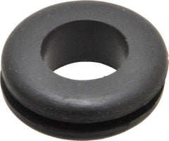 Made in USA - 1-1/4" OD, 7/16" Thick Grommet - Buna-N Rubber, 1" Slot Diam x 1/8" Slot Width - Eagle Tool & Supply
