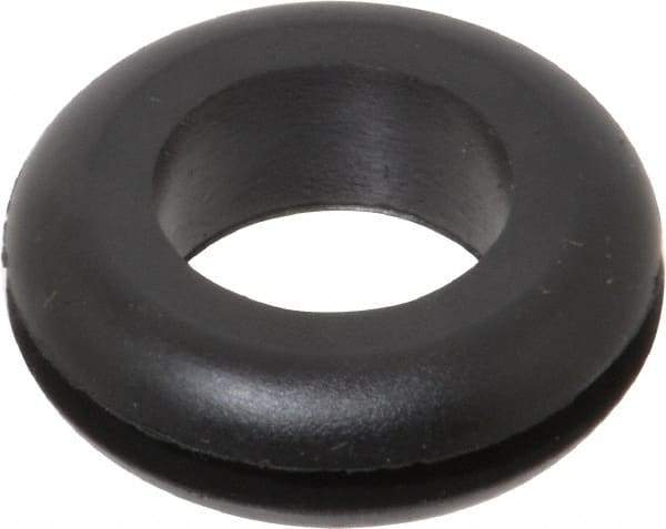 Made in USA - 1-3/8" OD, 7/16" Thick Grommet - Buna-N Rubber, 1-1/16" Slot Diam x 1/8" Slot Width - Eagle Tool & Supply