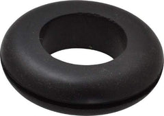 Made in USA - 1-5/8" OD, 7/16" Thick Grommet - Buna-N Rubber, 1-1/4" Slot Diam x 1/16" Slot Width - Eagle Tool & Supply
