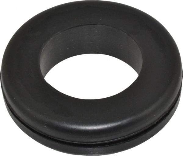 Made in USA - 1-3/4" OD, 7/16" Thick Grommet - Buna-N Rubber, 1-1/4" Slot Diam x 1/16" Slot Width - Eagle Tool & Supply