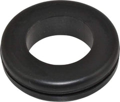 Made in USA - 1-3/4" OD, 7/16" Thick Grommet - Buna-N Rubber, 1-1/4" Slot Diam x 1/16" Slot Width - Eagle Tool & Supply