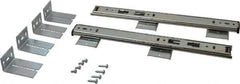 Knape & Vogt - 12" Slide Length, Chrome Variable-Height Pencil Drawer Slide - 3/4" Wide - Eagle Tool & Supply