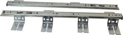 Knape & Vogt - 18" Slide Length, Chrome Variable-Height Pencil Drawer Slide - 3/4" Wide - Eagle Tool & Supply
