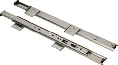 Knape & Vogt - 16" Slide Length, Chrome Variable-Height Keyboard Slide - Chrome Finish - Eagle Tool & Supply