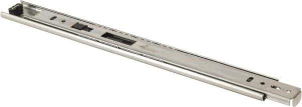 Knape & Vogt - 12" Slide Length, 9" Travel Length, Chrome Drawer Slide - Chrome Finish - Eagle Tool & Supply