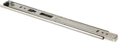 Knape & Vogt - 12" Slide Length, 9" Travel Length, Chrome Drawer Slide - Chrome Finish - Eagle Tool & Supply