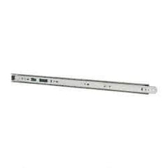 Knape & Vogt - 22" Slide Length, 16.5" Travel Length, Chrome Drawer Slide - Chrome Finish - Eagle Tool & Supply