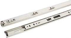 Knape & Vogt - 28" Slide Length, 21" Travel Length, Chrome Drawer Slide - Chrome Finish - Eagle Tool & Supply