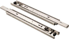 Knape & Vogt - 22" Slide Length, Chrome Box or Vertical File Drawer Slide - 18" Wide, Chrome Finish - Eagle Tool & Supply