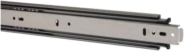 Knape & Vogt - 28" Slide Length, Chrome Box or Vertical File Drawer Slide - 18" Wide, Chrome Finish - Eagle Tool & Supply