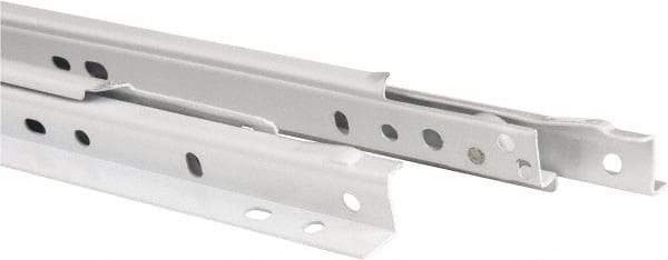 Knape & Vogt - 650mm Slide Length, 487mm Travel Length, Steel Epoxy-Coated Drawer Slide - White Epoxy Finish - Eagle Tool & Supply
