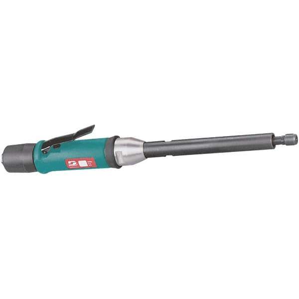 Dynabrade - 1/4" Collet, Straight Handle, Air Extended Length Die Grinder - 18,000 RPM, Rear Exhaust, 30 CFM, 0.5 hp, 90 psi, 1/4 NPT Inlet - Eagle Tool & Supply