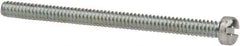 Value Collection - #4-40 UNC, 1-1/2" Length Under Head Slotted Drive Machine Screw - Fillister Head, Grade J82 Steel, Zinc-Plated Finish, Without Washer - Eagle Tool & Supply
