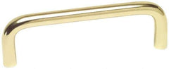 Value Collection - Pulls - Bright Brass Finish, Brass, 4" Center to Center - Eagle Tool & Supply