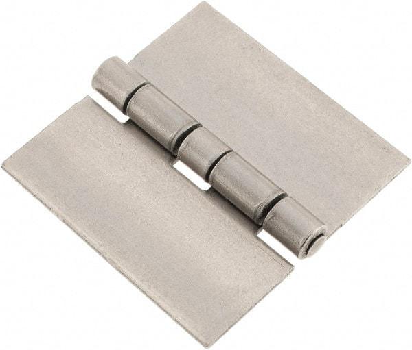 Made in USA - 2-1/2" Wide x 0.078" Thick, Blank Butt Hinge - Steel, Plain Finish - Eagle Tool & Supply